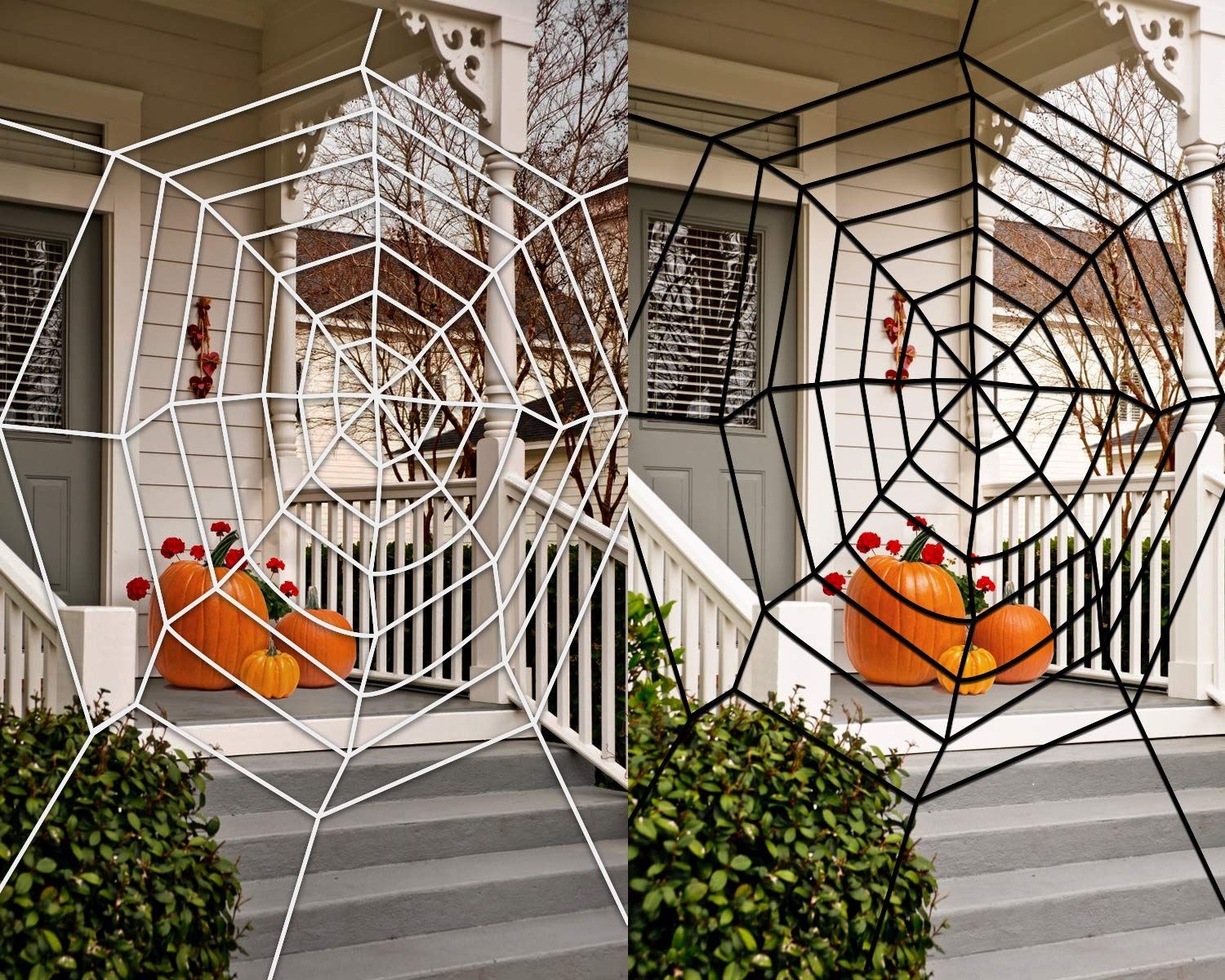 Large Spider Web Decoration New 2 Pack Giant Spider Web Halloween Decorations 11ft White and Black