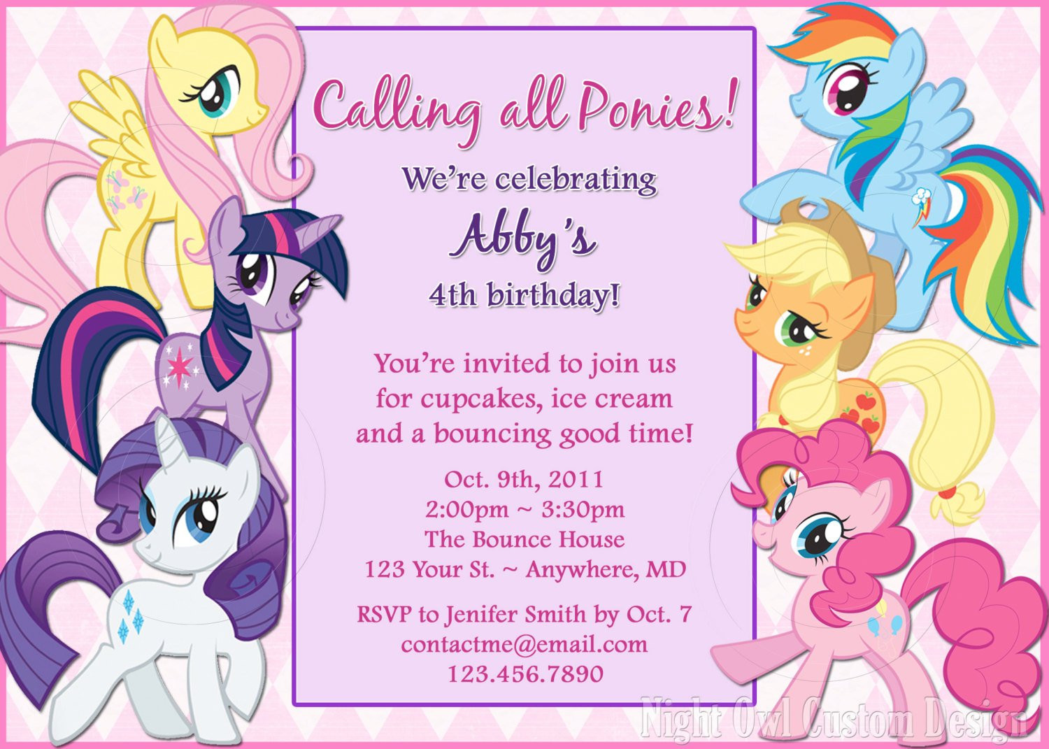 Little Pony Invitation Elegant Free Printable My Little Pony Birthday Invitations