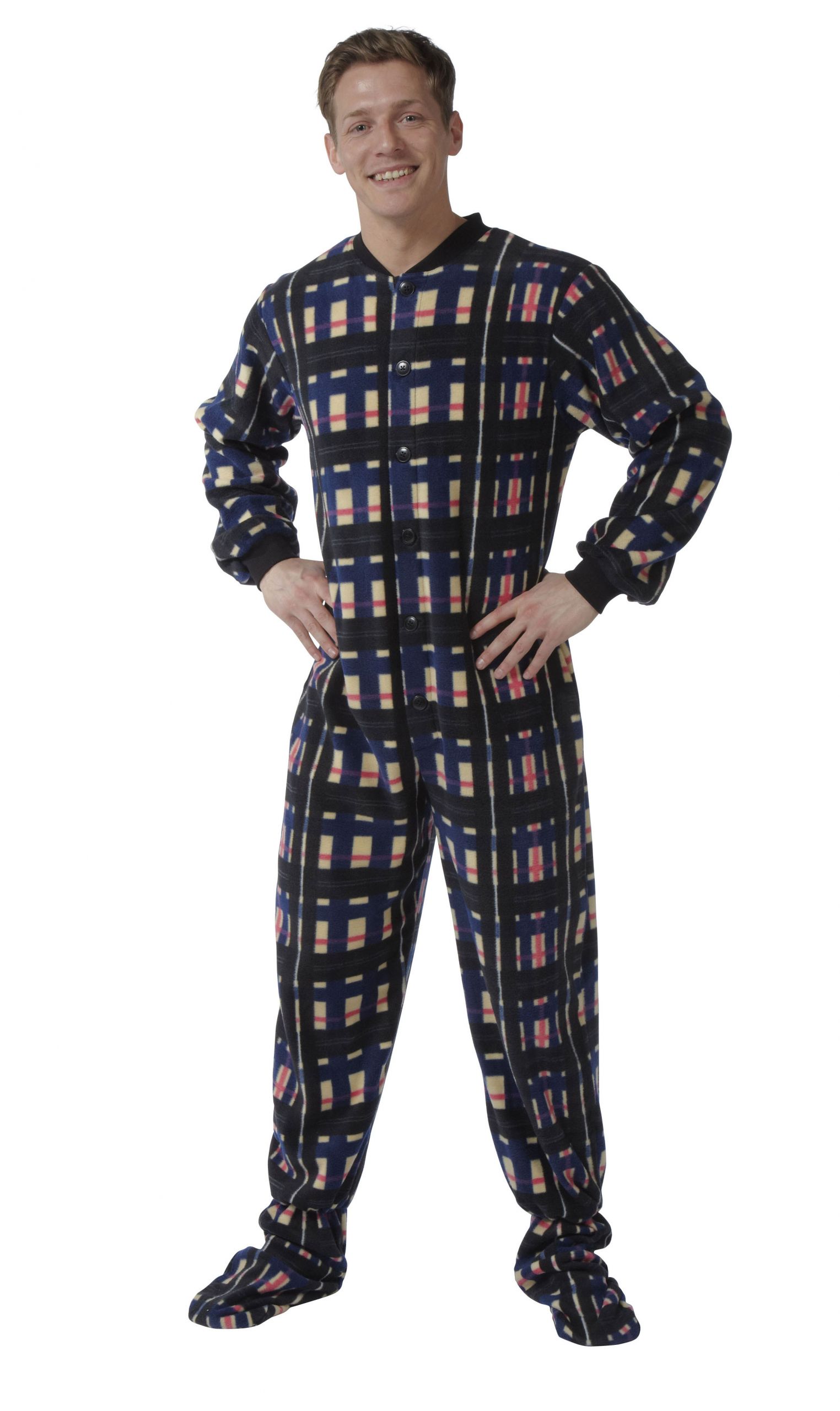 Mens Footie Pajamas Unique Snuggaroo Mens Footed Esie All In E Pajamas Fleece Pyjamas Tartan