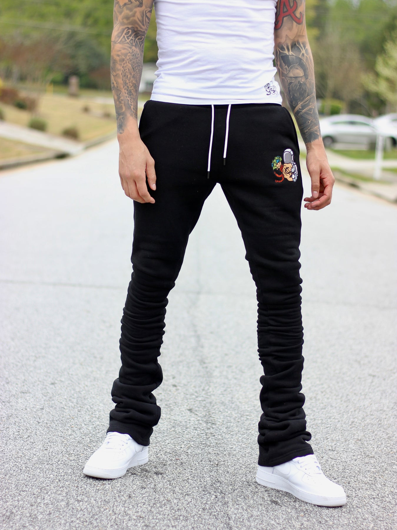 Mens Stacked Joggers Inspirational Super Stacked Black Joggers – Swipey atl