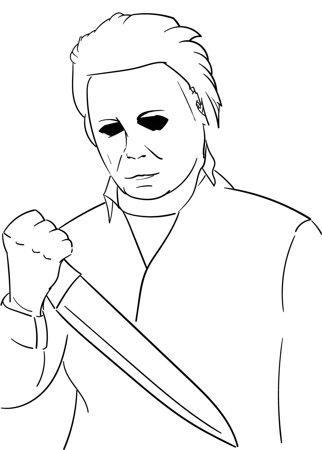 Michael Myers Coloring Book Beautiful Michael Myers Free Coloring Page Free Printable Coloring Pages