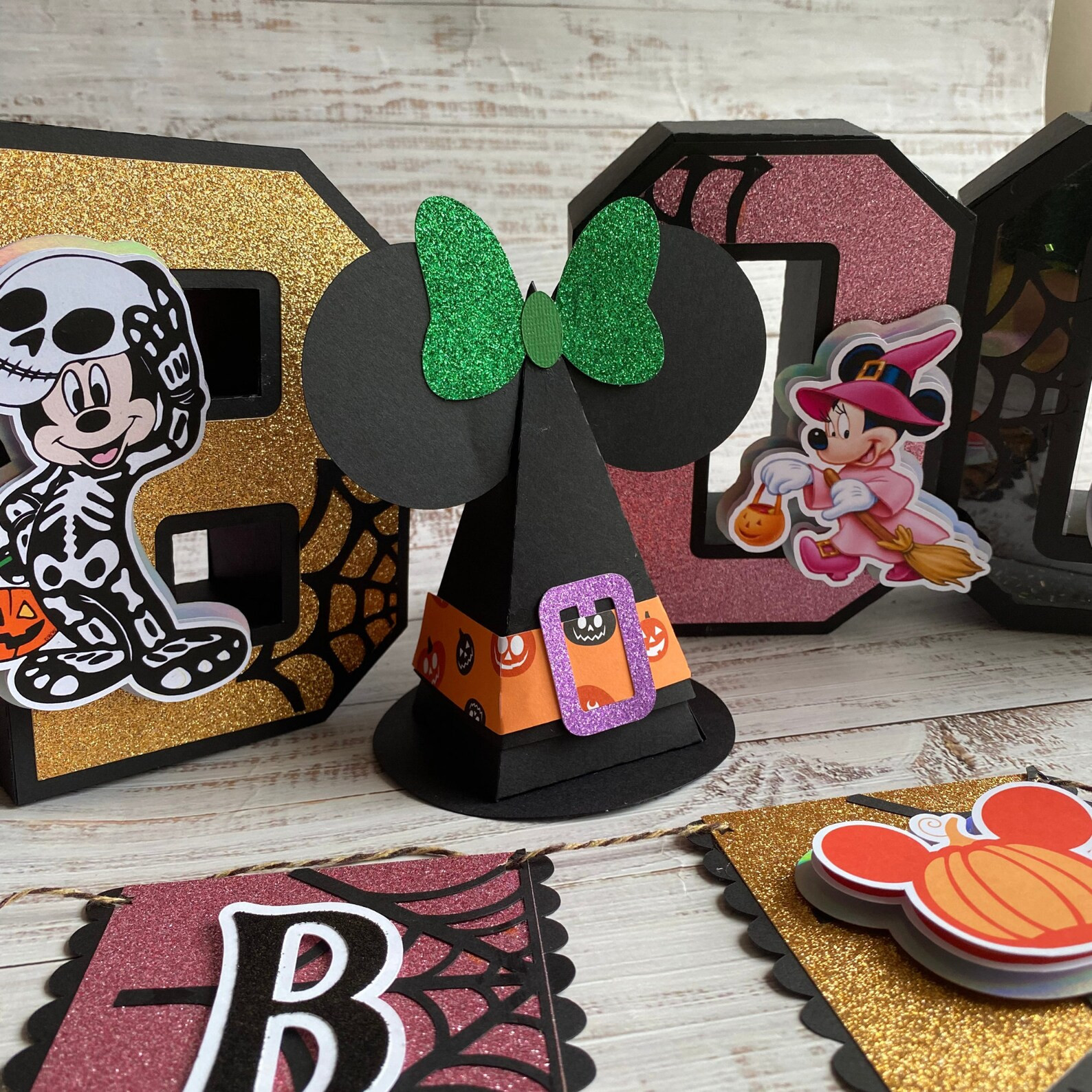 Mickey Halloween Decor Elegant 6 Mickey Halloween Decor Mickey Halloween Party Favors Witch Etsy