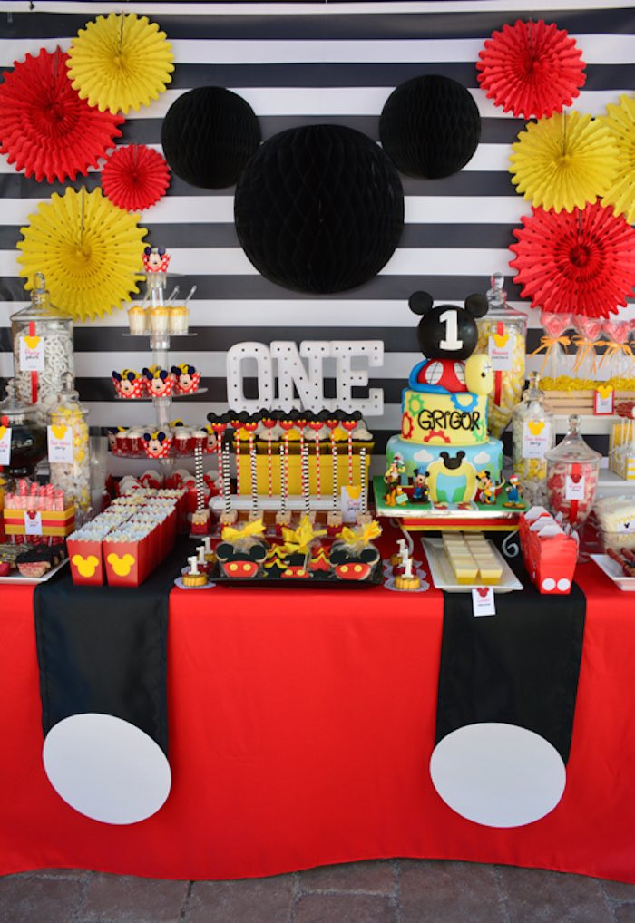 Mickey Mouse 1st Birthday Supplies Luxury Kara S Party Ideas Mickey Mouse 1st Birthday Party Via Kara S Party