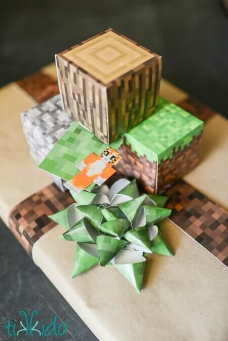 Minecraft Gift Wrap Unique Minecraft Gift Wrapping Tutorial