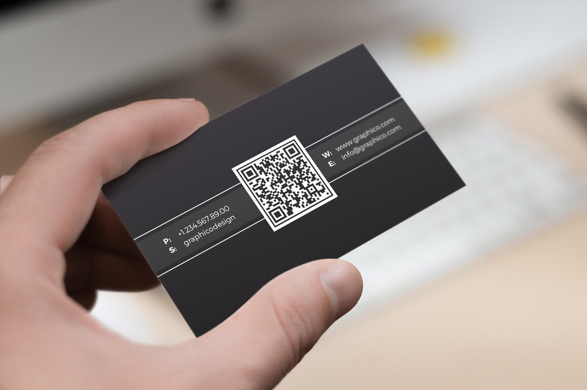 Modern Business Cards with Qr Code Inspirational Simple Qr Code Business Card Design Template Shop Templates Modern