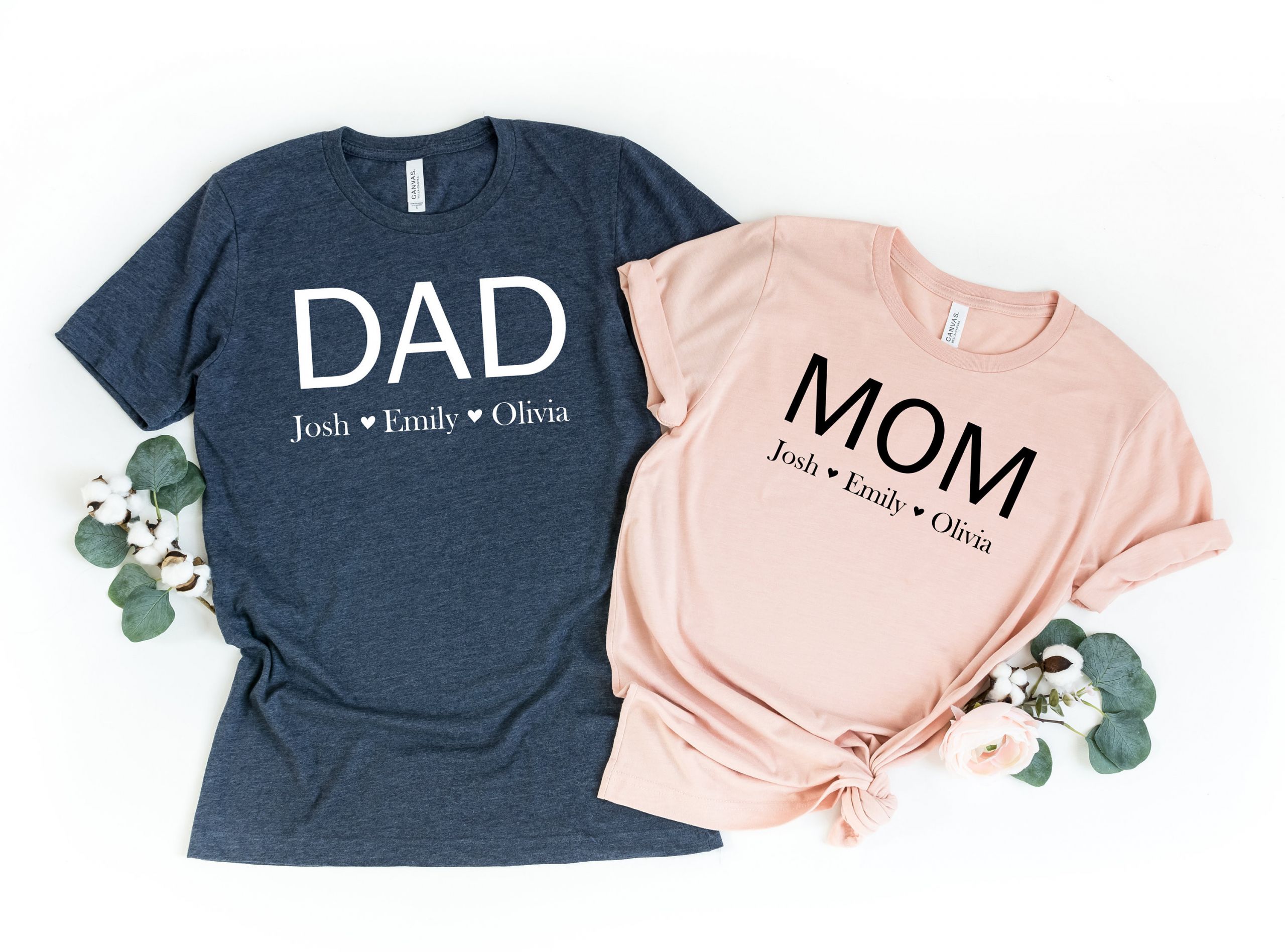 Mom Dad Shirt Inspirational Custom Parents Shirt Dad and Mom Shirt with Kids Name Daddy Etsy