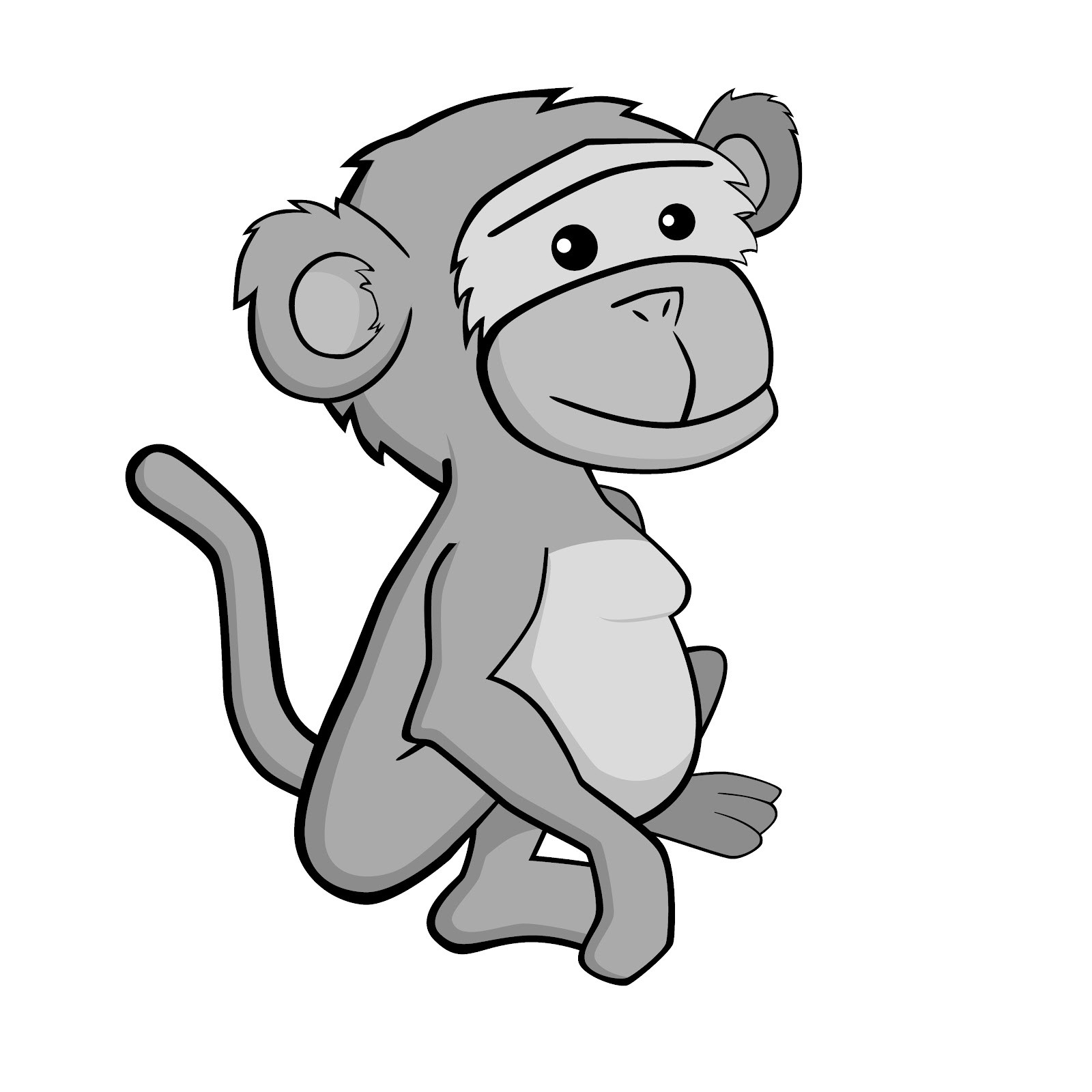 Monkey Black and White Clipart Best Of Monkey Clipart Black and White Clipart Best