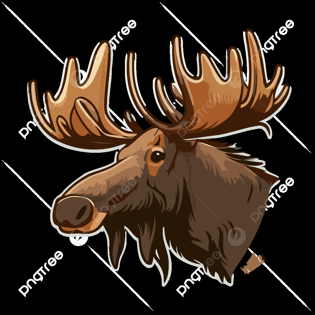 Moose Head Clipart Lovely Moose Head Clip Art