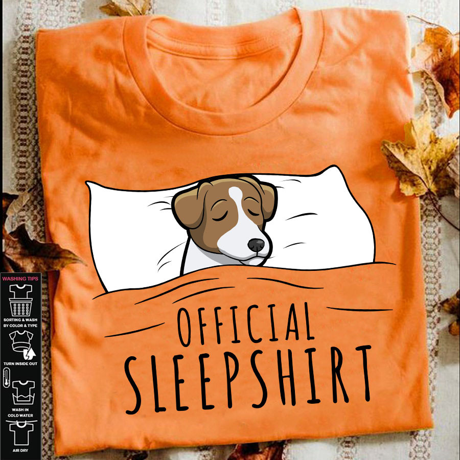 Official Sleep Shirt Dog Luxury Ficial Sleep Shirt Jack Russell Dog Sleeping Dog Dog Lover Shirt