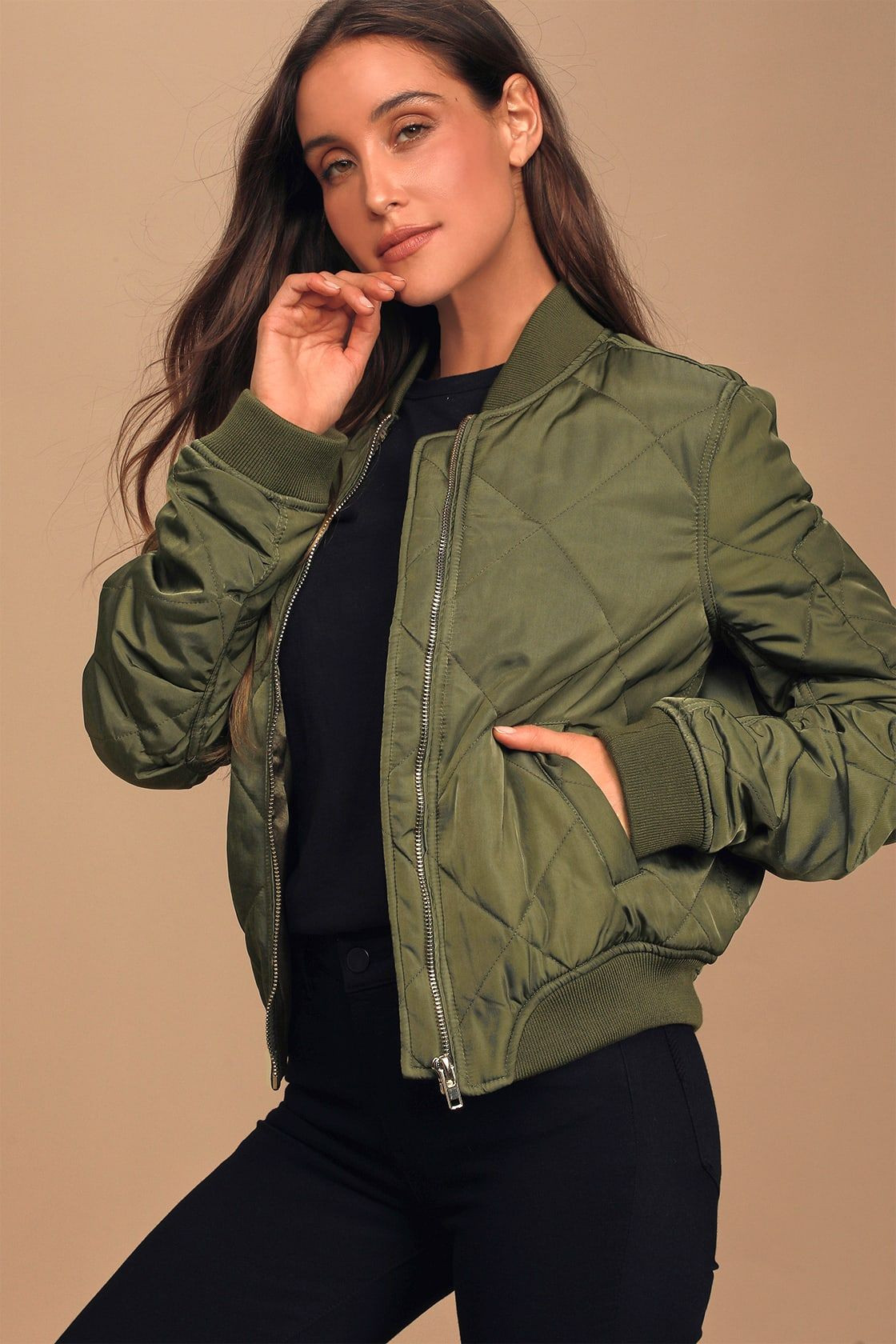 Olive Green Jacket Beautiful Style Expedition Olive Green Quilted Bomber Jacket