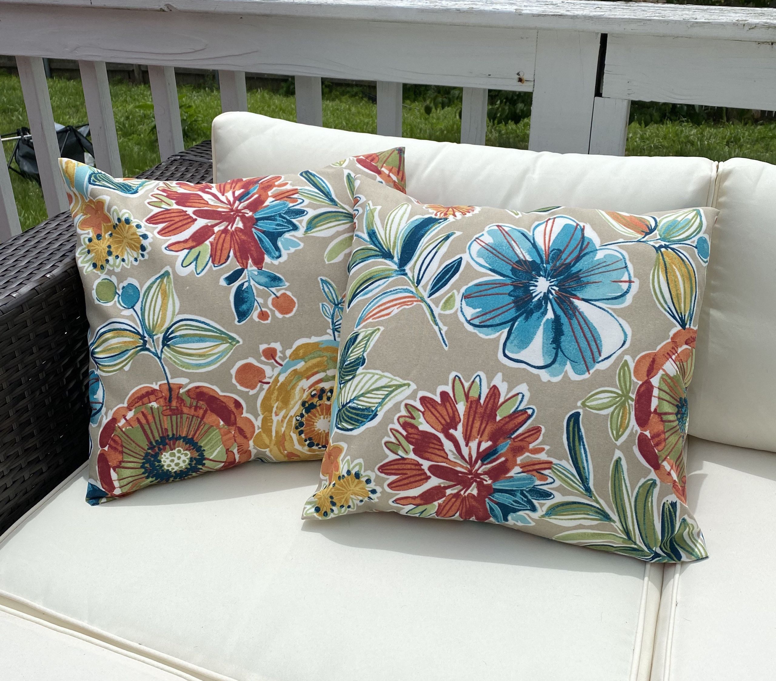 Outdoor Pillow Covers Elegant Colorful Outdoor Pillow Cover Floral Outdoor Pillow Cover Etsy Nederland