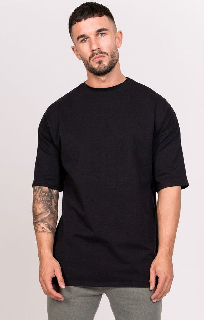 Oversized Black Shirt Men Elegant Mens Oversized Black T Shirt