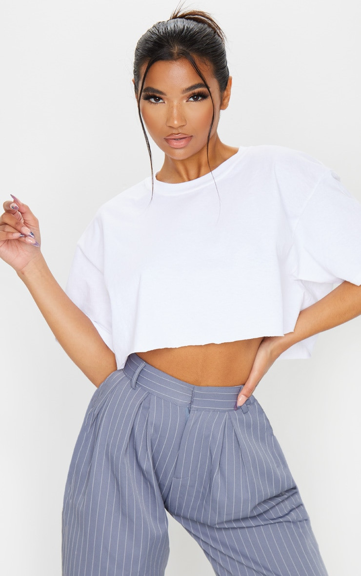 Oversized Cropped T Shirt Unique White Oversized Crop T Shirt tops