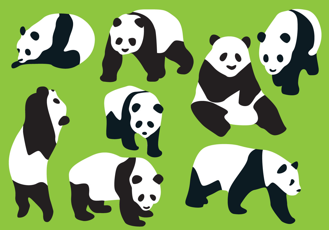 Panda Bear Vector Lovely Panda Bear Silhouette Vectors Vector Art at Vecteezy