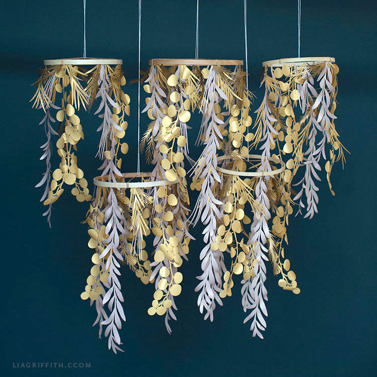 Paper Chandelier Diy New Easy Diy Paper Leaf Chandelier Lia Griffith