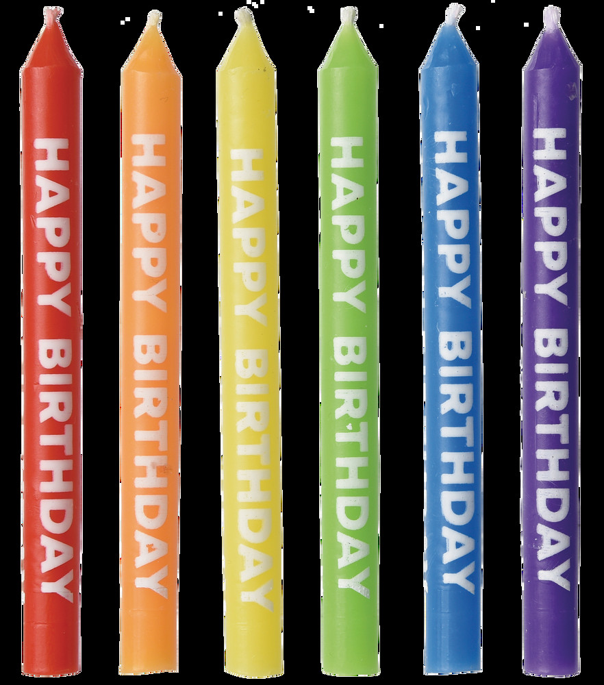 Party City Candles Lovely Rainbow Happy Birthday Candles 3 25 In 12 Pk