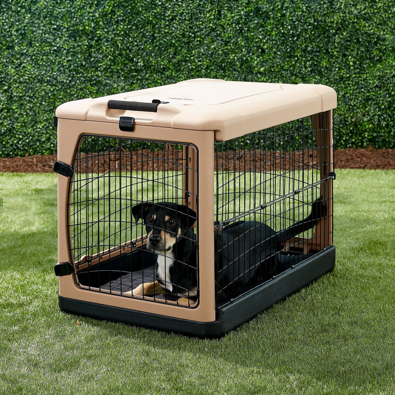 Pet Gear Dog Cage Elegant Pet Gear the Other Door Steel Crate &amp; Fleece Pad Medium Chewy