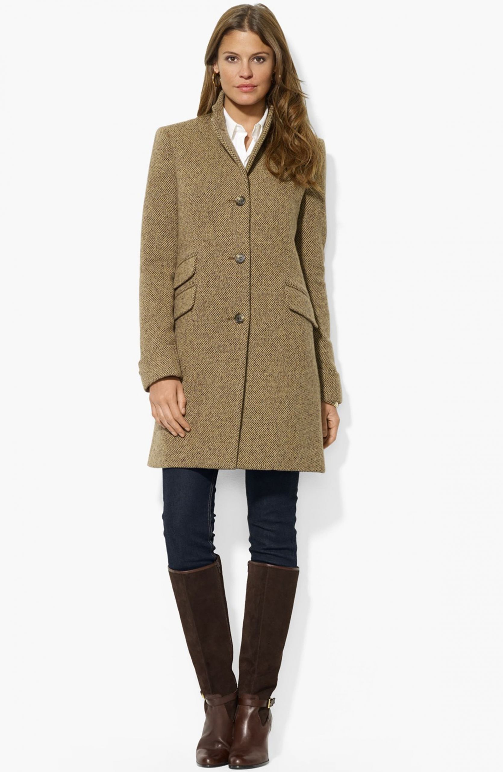 Petite Wool Coats Inspirational Lauren Ralph Lauren Wool Blend Twill Coat Regular &amp; Petite