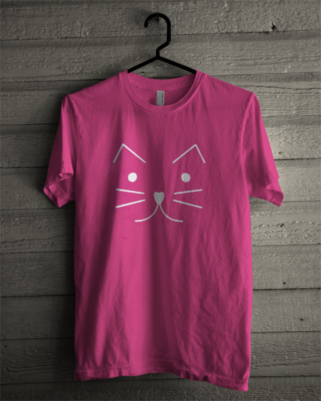 Pink Cat Shirt Beautiful Pink Cat Face T Shirt