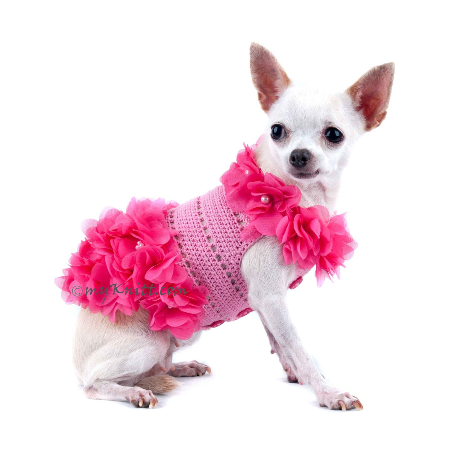 Pink Puppy Clothes Beautiful Dog Dress Pink Dog Clothes Xxs Beach Summer Pet Clothing Puppy