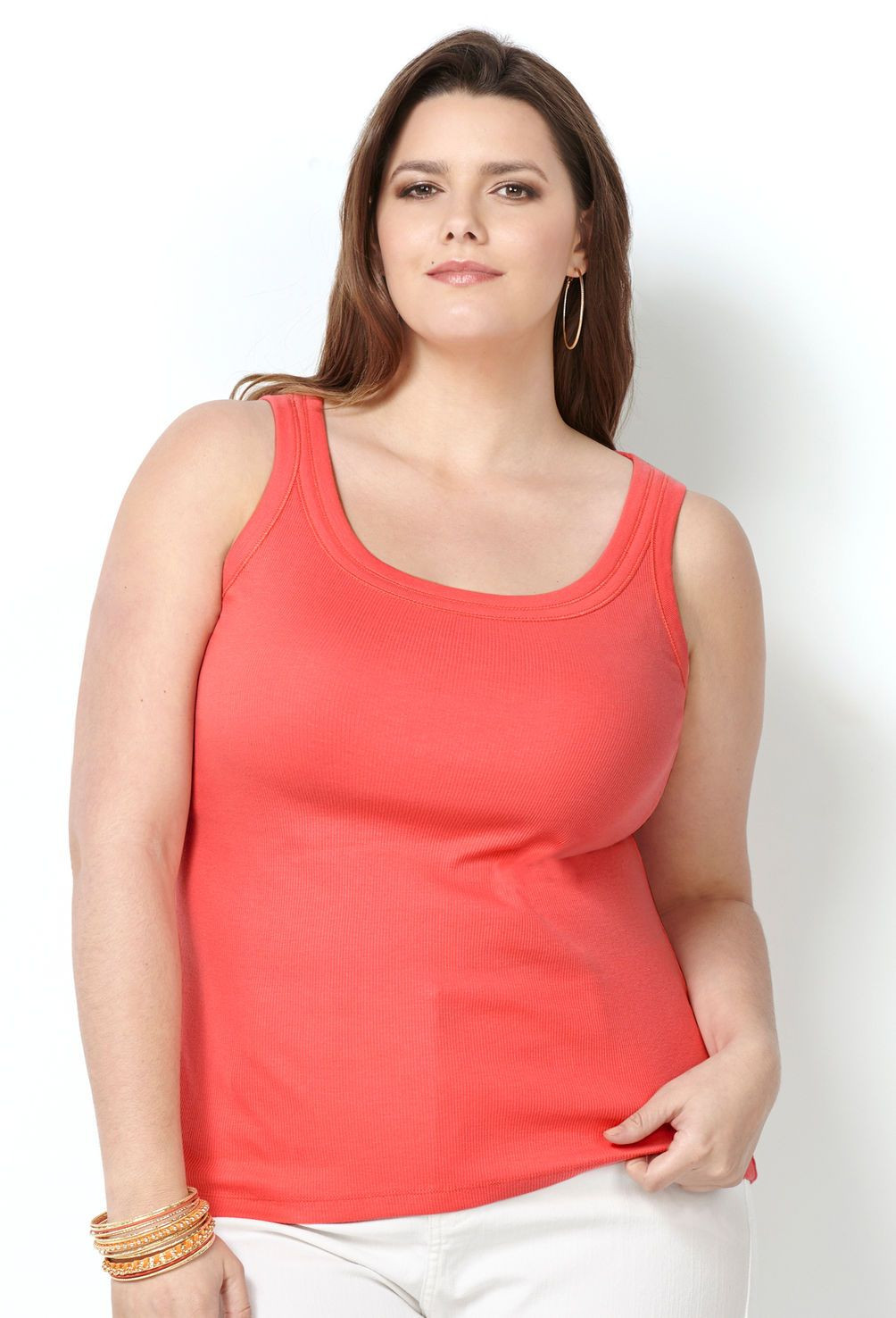 Plus Size Ribbed Tank tops Awesome solid 2x2 Ribbed Tank Plus Size Tank top Avenue