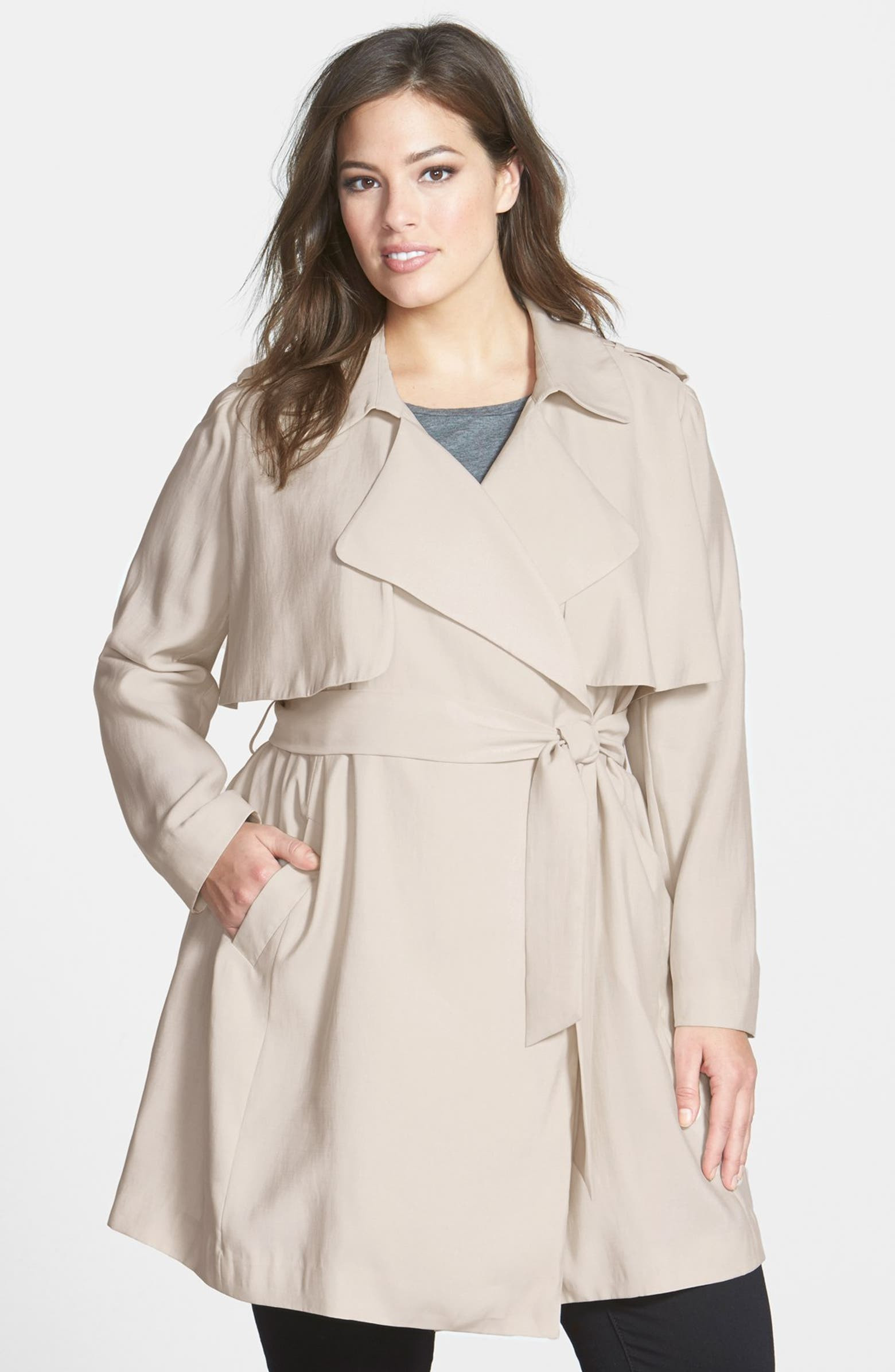 Plus Size Trench Coats Awesome Sejour Wrap Trench Coat Plus Size