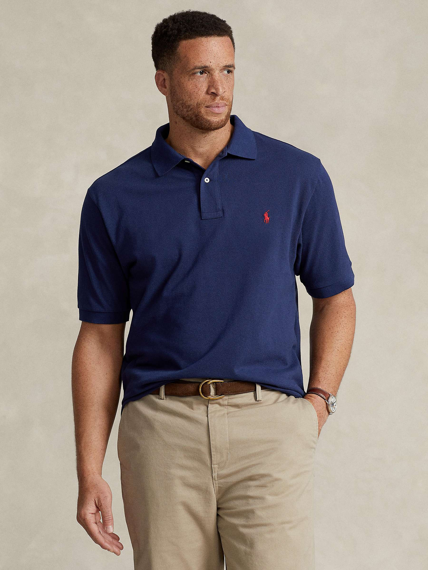 Polo Big and Tall Lovely Polo Ralph Lauren Big &amp; Tall Regular Fit Polo Shirt Newport Navy at