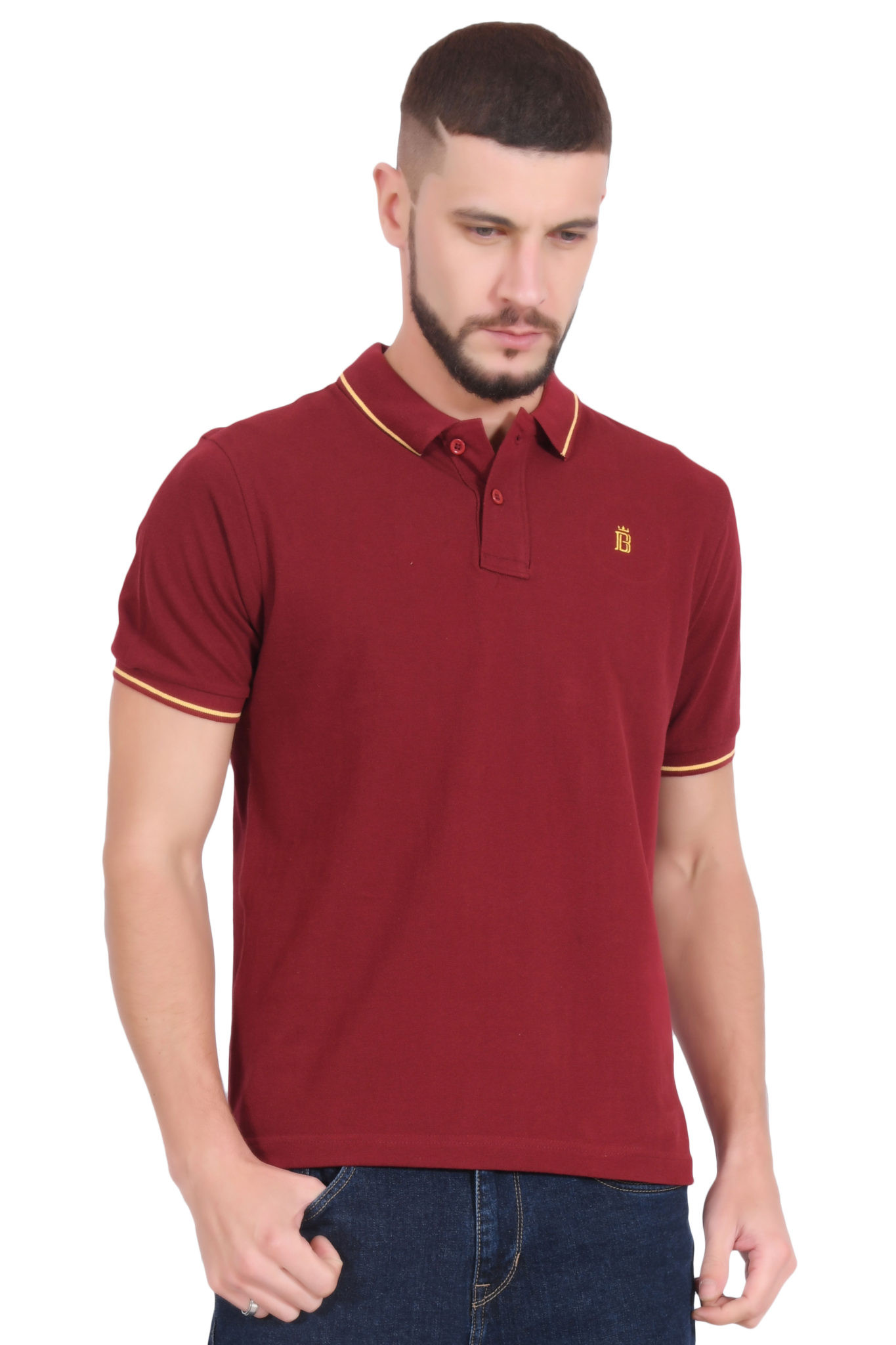 Polo Tshirt Men Luxury Plain Cotton Maroon Polo T Shirt for Men – Blueaura Apparels