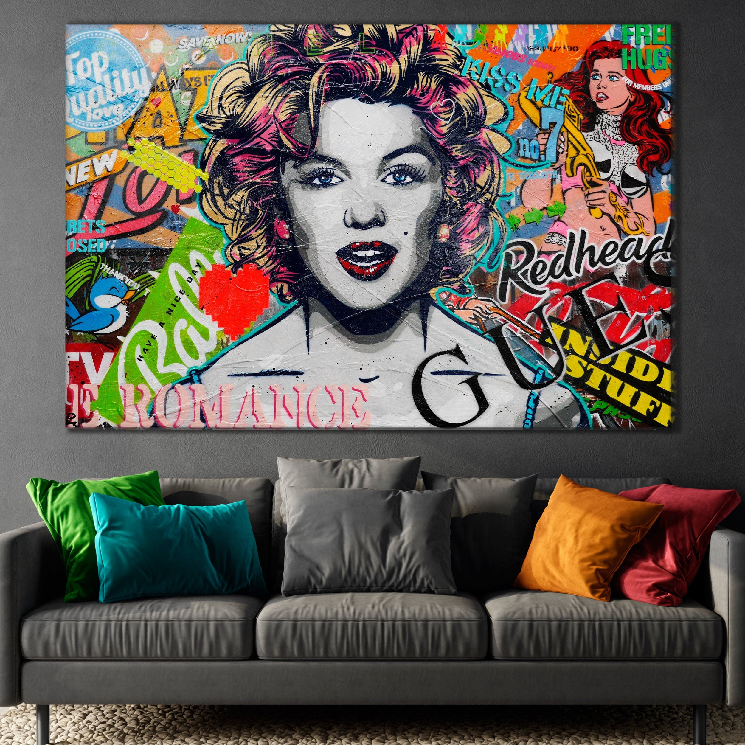 Pop Art Wall Decor Unique Collage Pop Art Collage Wall Art Decor Pop Art Collage Modern