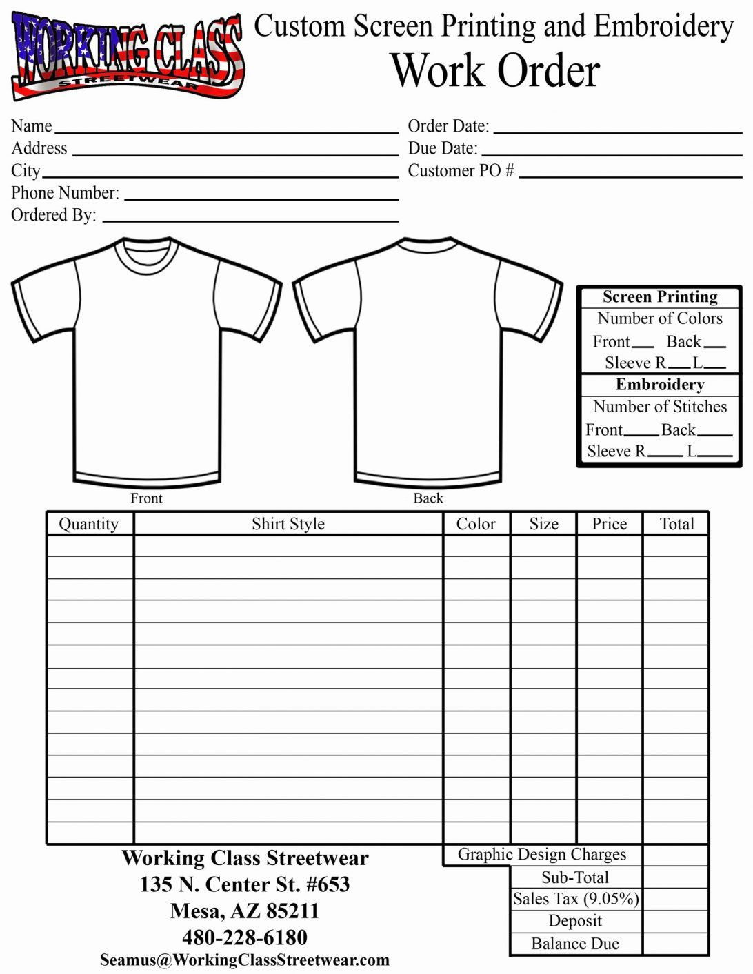 Print to order T Shirts Awesome Printable Shirt order form