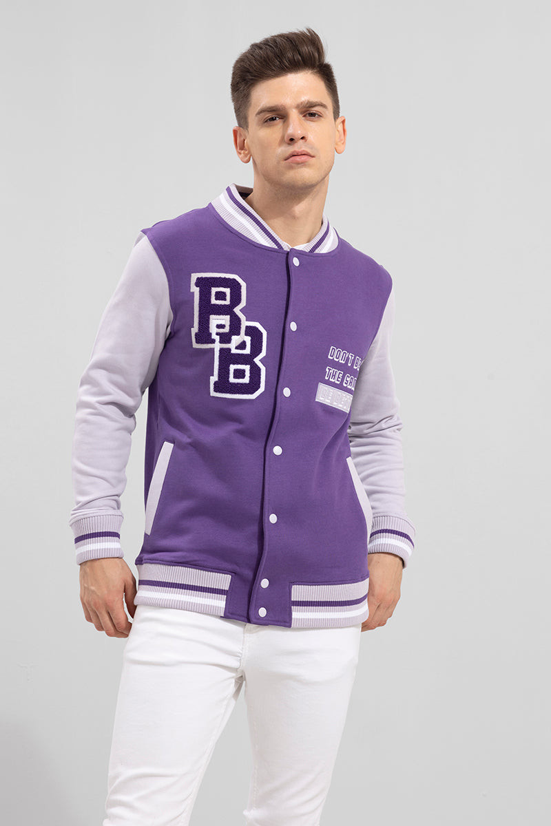 Purple Varsity Jacket Awesome Buy Men S Be Better Purple Varsity Jacket Line