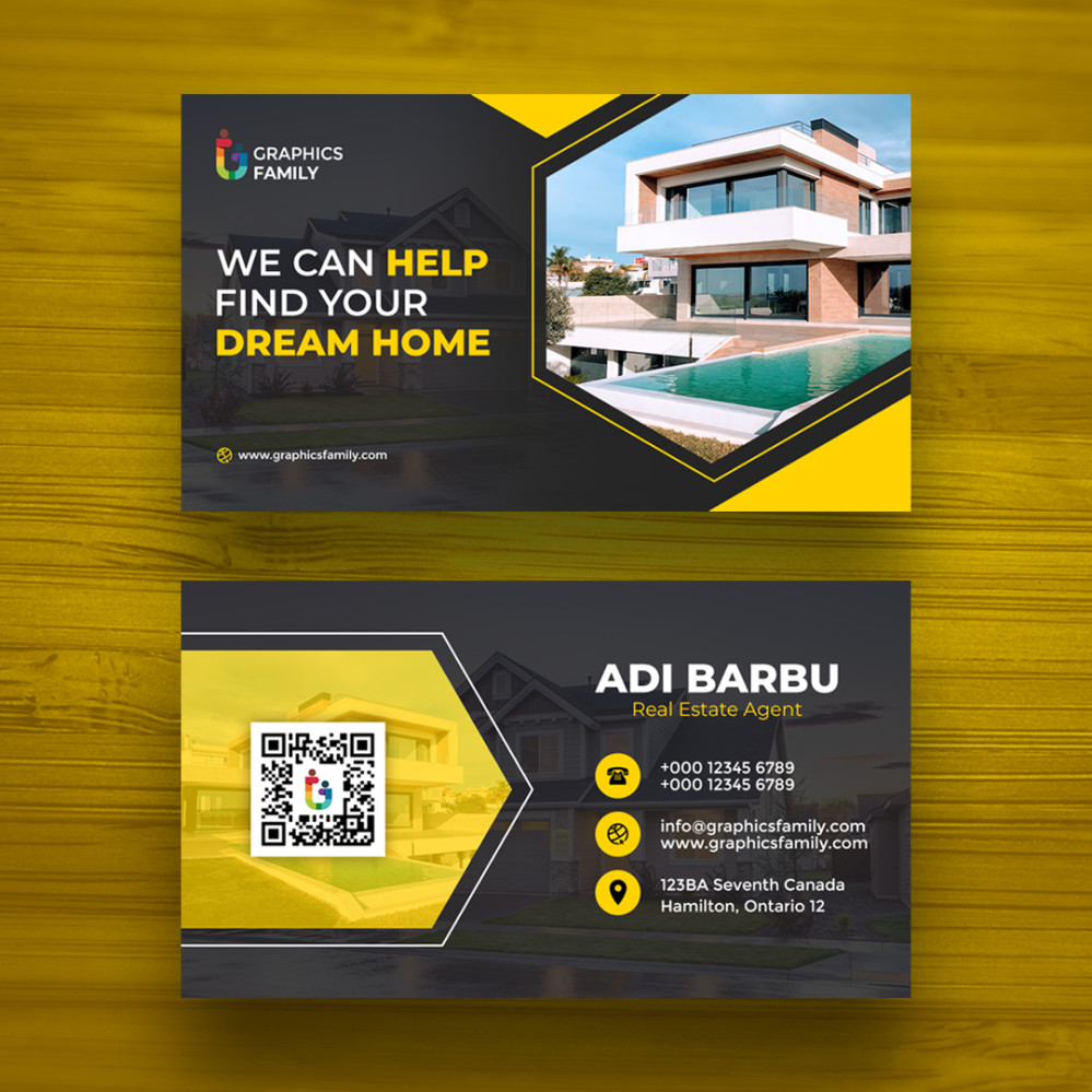 Real Estate Agent Business Card Template Fresh Real Estate Pany Agent Business Card Design Template – Graphicsfamily