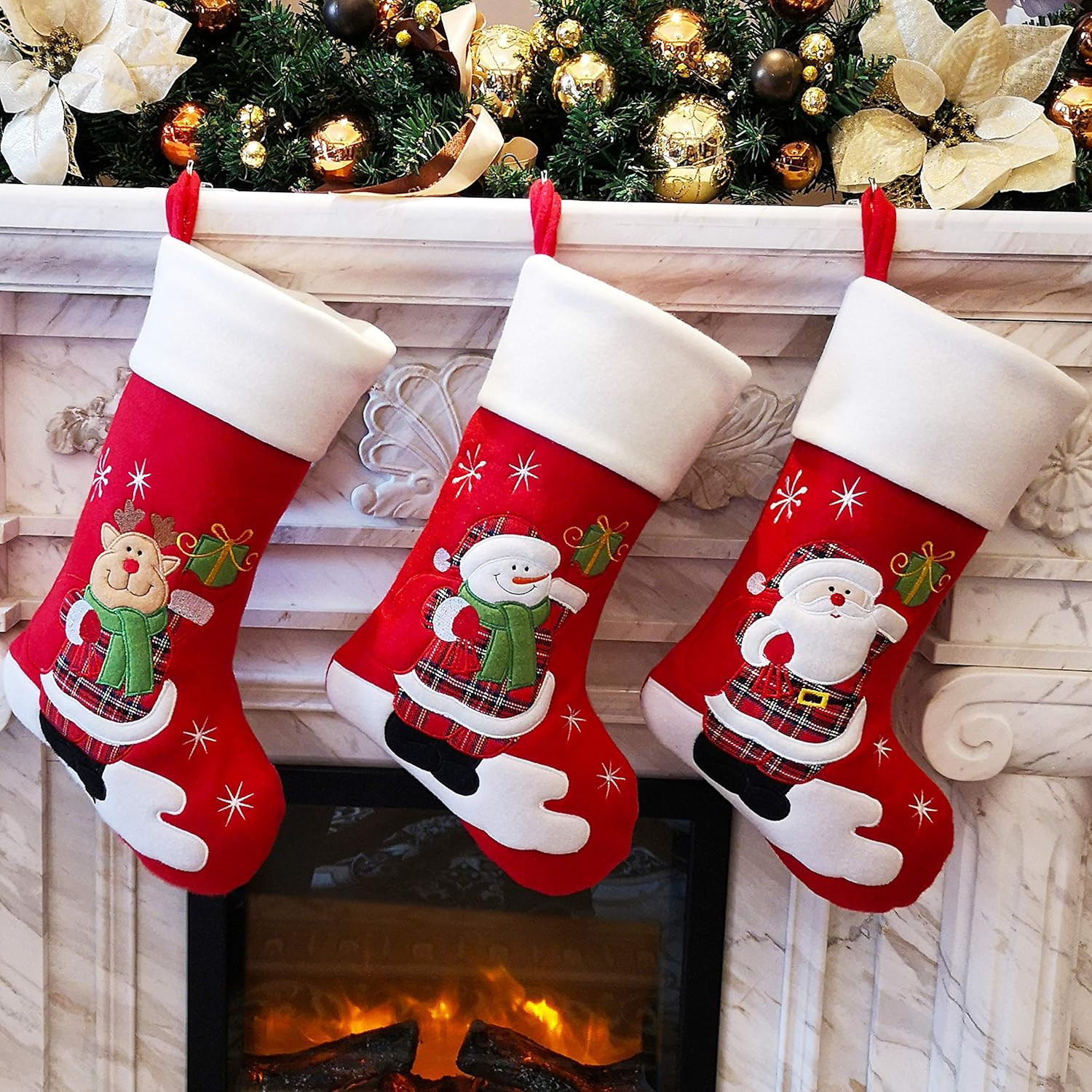 Red Christmas Stockings Fresh Wewill Brand Red Traditional Christmas Stockings Set Of 3 Santa