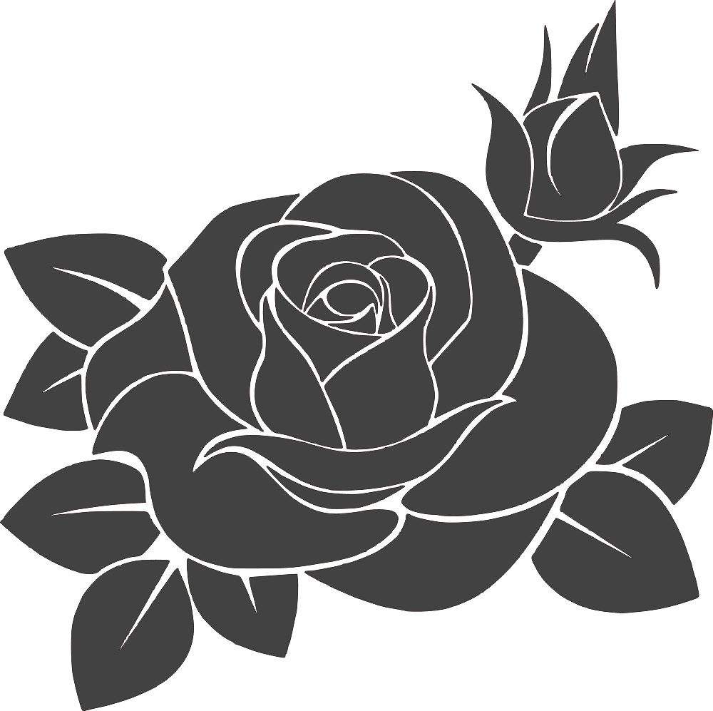 Rose Vector File Elegant Rose Flower Free Dxf Vectors File