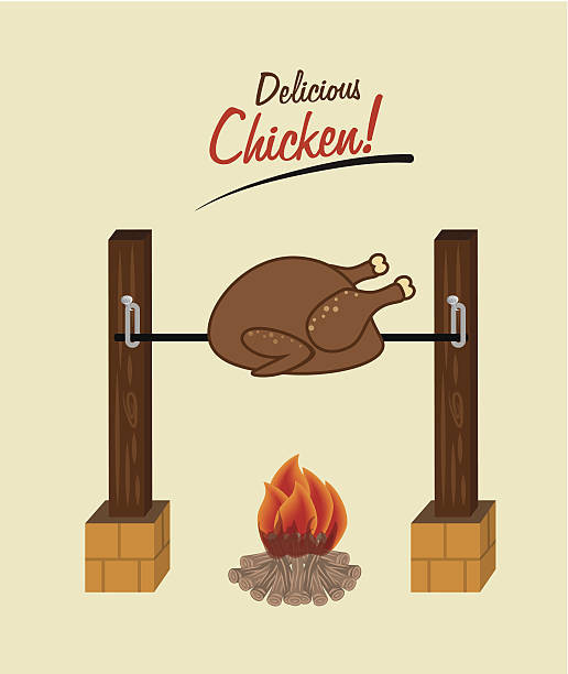 Rotisserie Chicken Clipart New Rotisserie Chicken Illustrations Royalty Free Vector Graphics &amp; Clip