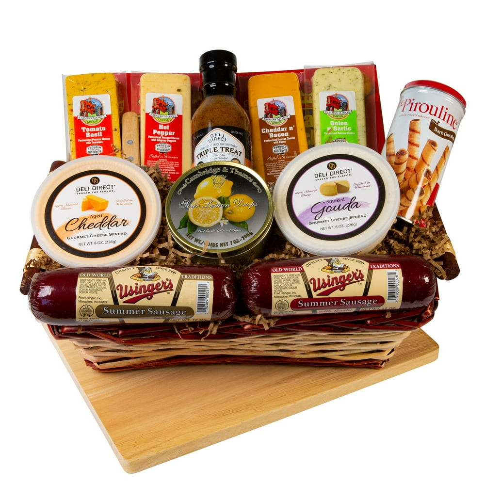 Sausage Gift Basket Luxury Deli Direct Wisconsin Cheese &amp; Sausage Gift Basket 14 Pc Basket