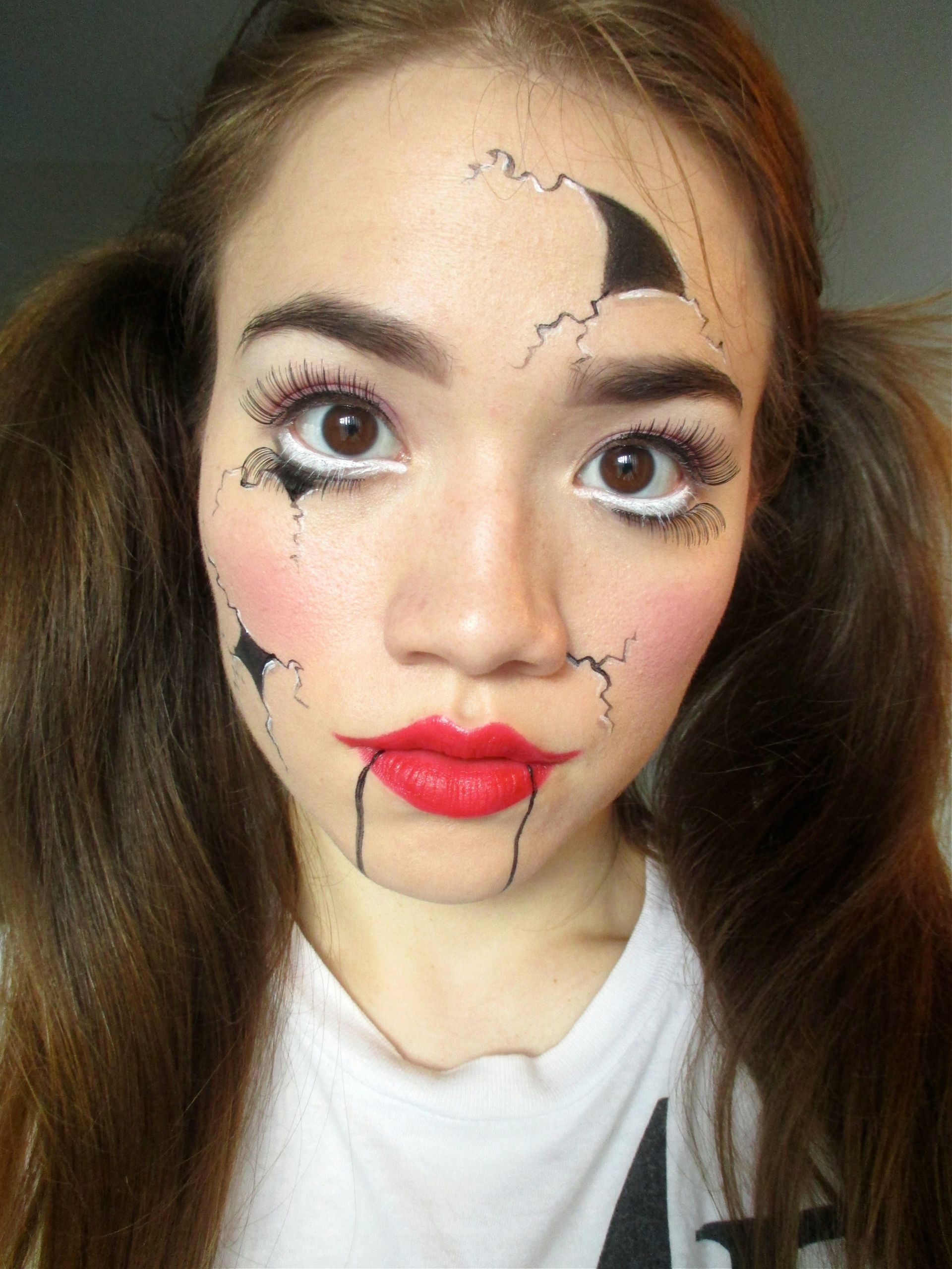 Scary Doll Make Up Beautiful Easy Dead Creepy Doll Makeup Tutorial Mugeek Vidalondon