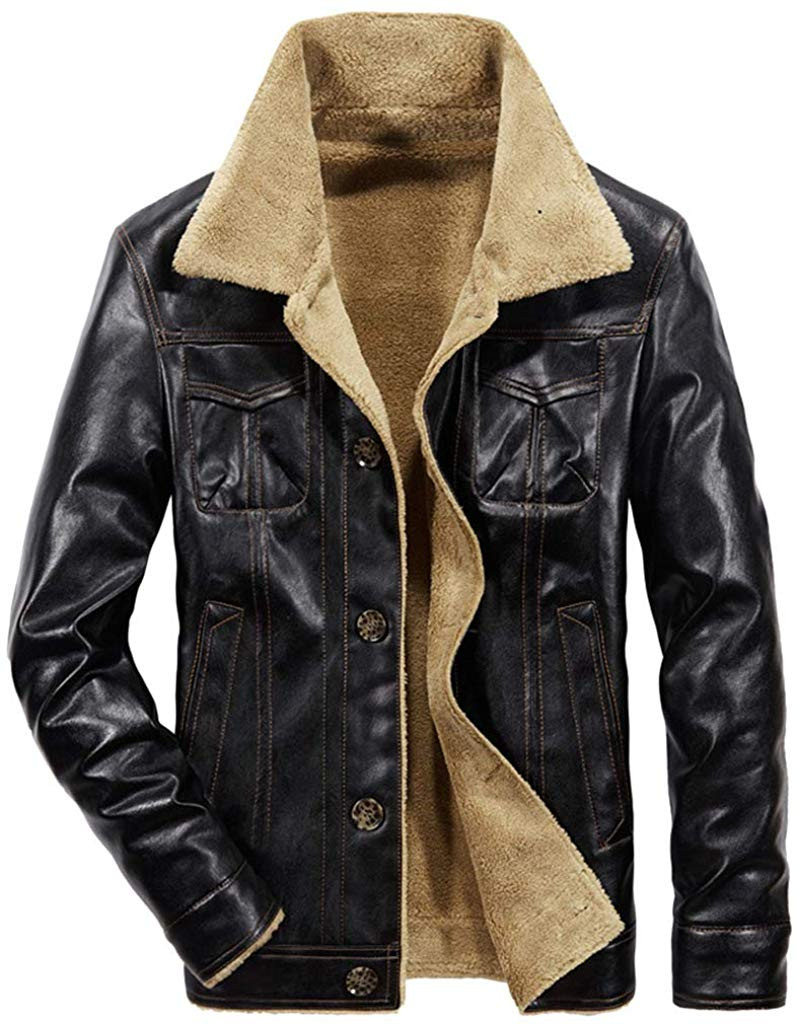 Sherpa Leather Jacket New Sherpa Lined Leather Jacket Rockstar Jacket