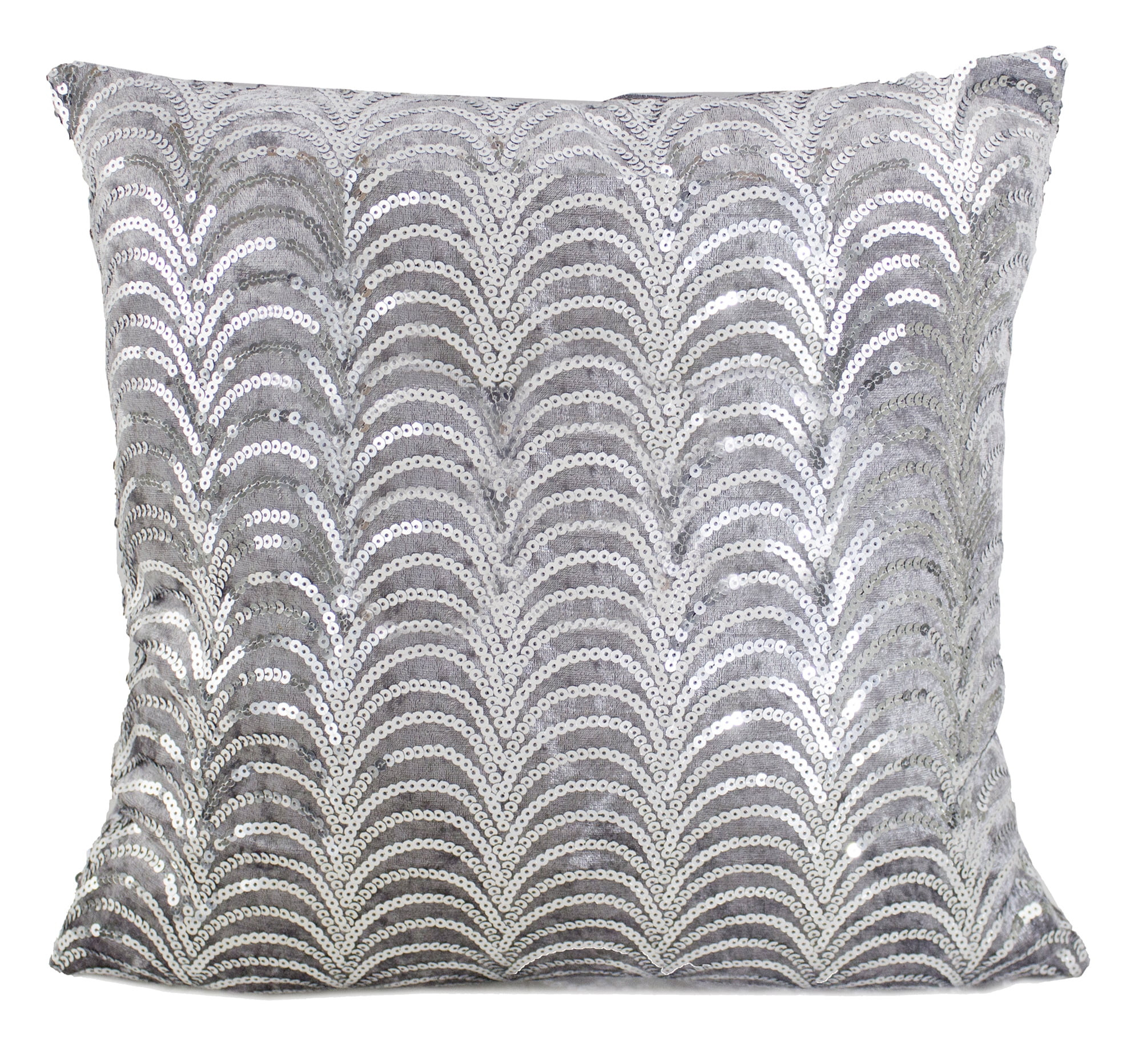 Silver Throw Pillows Elegant Elegant Handmade Sequin Velvet Shiny Decorative Throw Pillow Silver