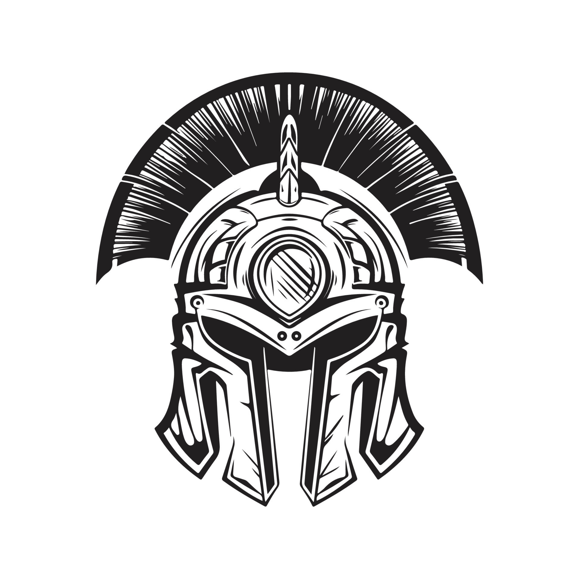 Spartan Helmet Vector Luxury Spartan Helmet Vector Concept Digital Art Hand Drawn Illustration