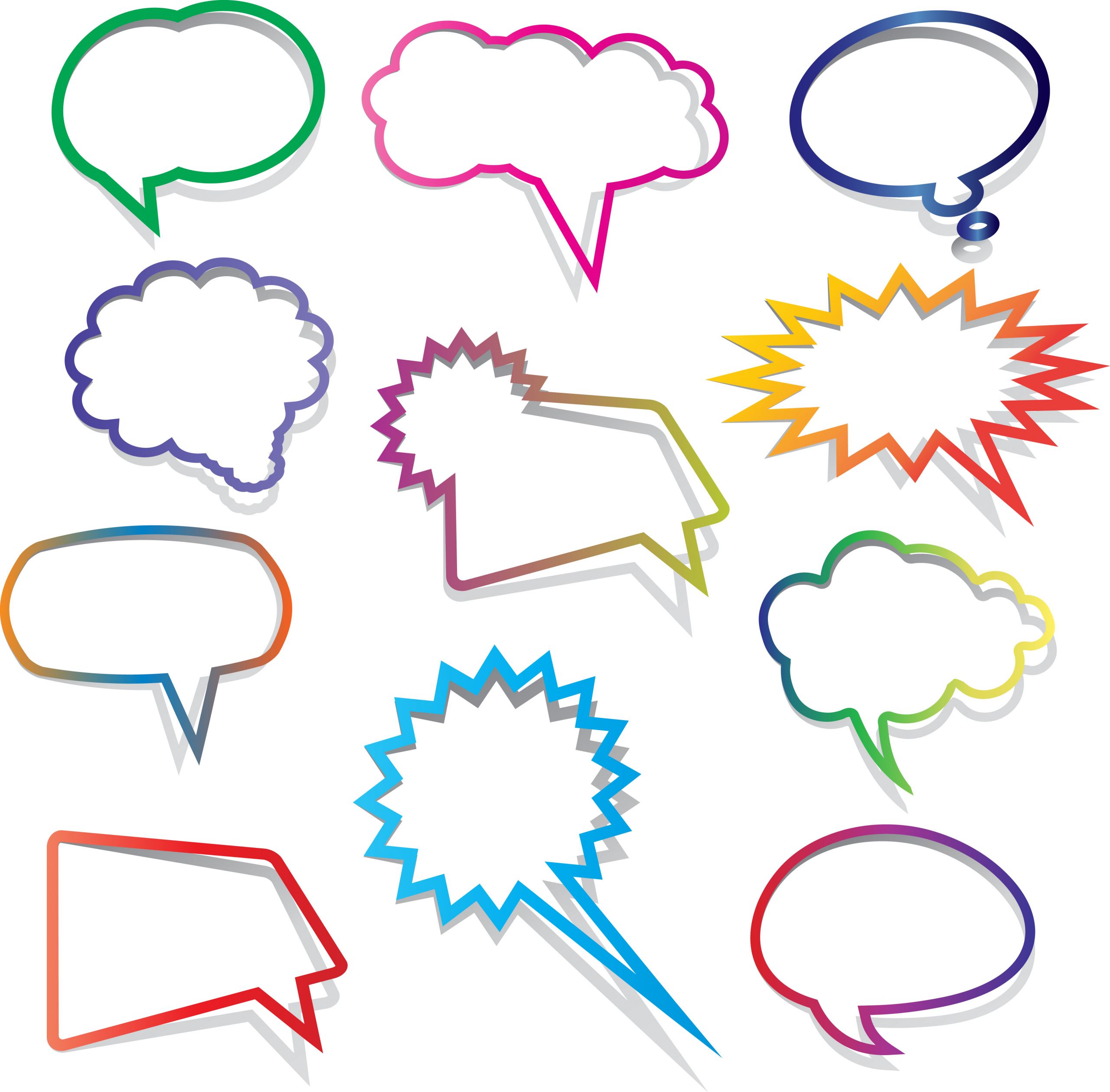 Speech Bubble Clip Art Lovely Speech Bubbles Collection Vector Art at Vecteezy