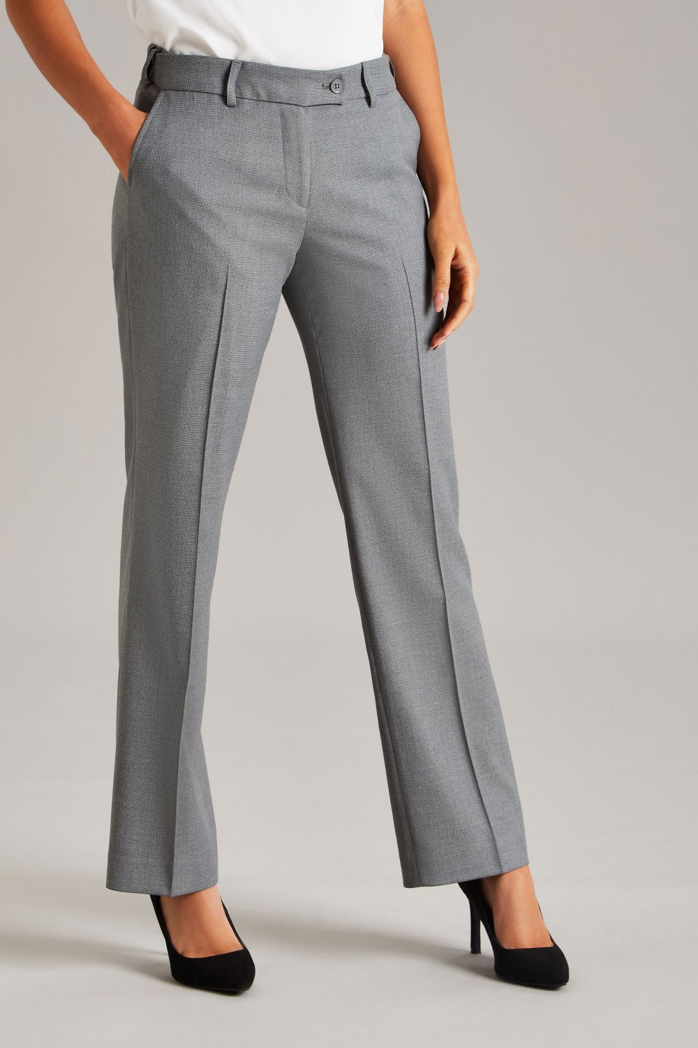 Straight Leg Trousers Women Elegant Women S Contemporary Straight Leg Trousers Grey