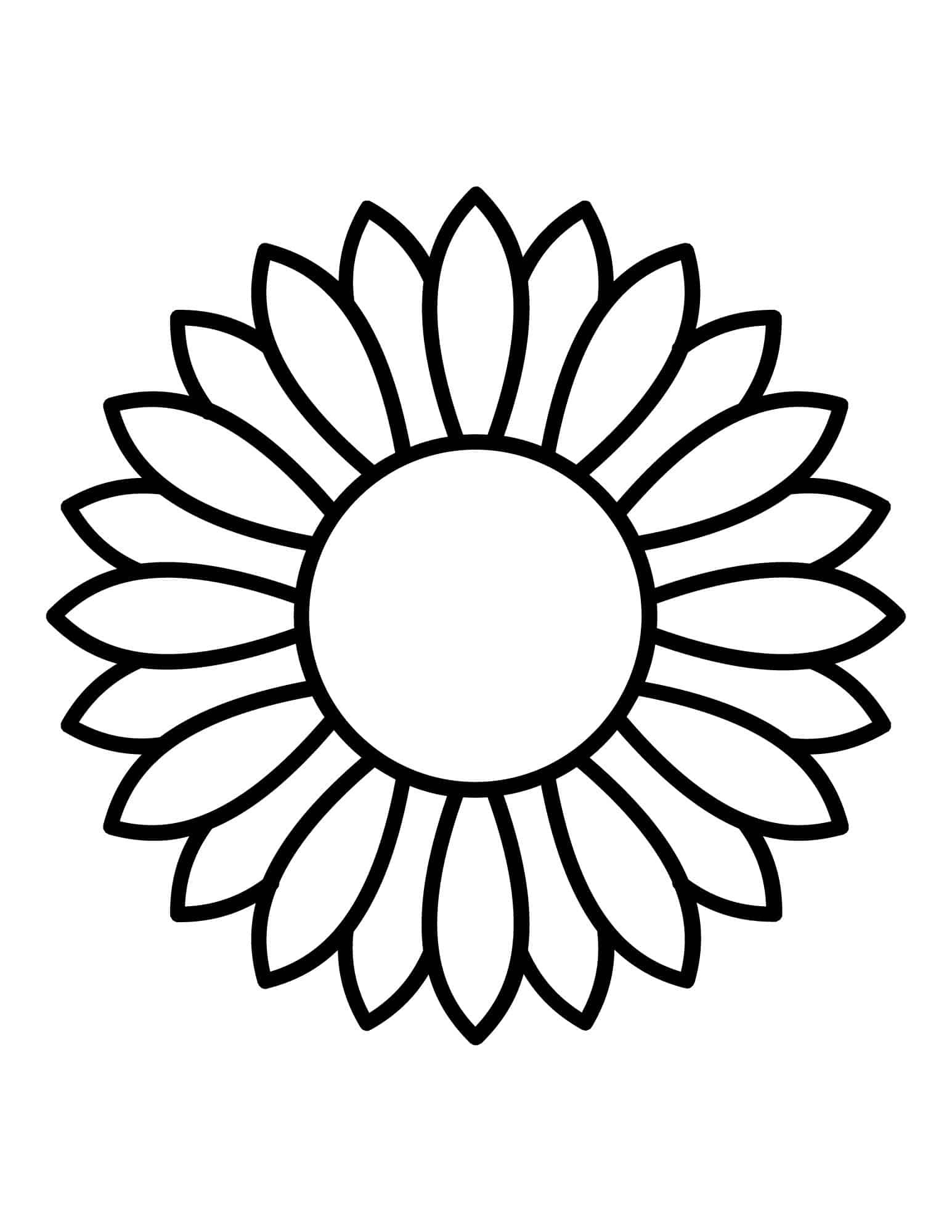 Sunflower Clipart Outline Lovely Sunflower Printables Free Downloads Add A Little Adventure