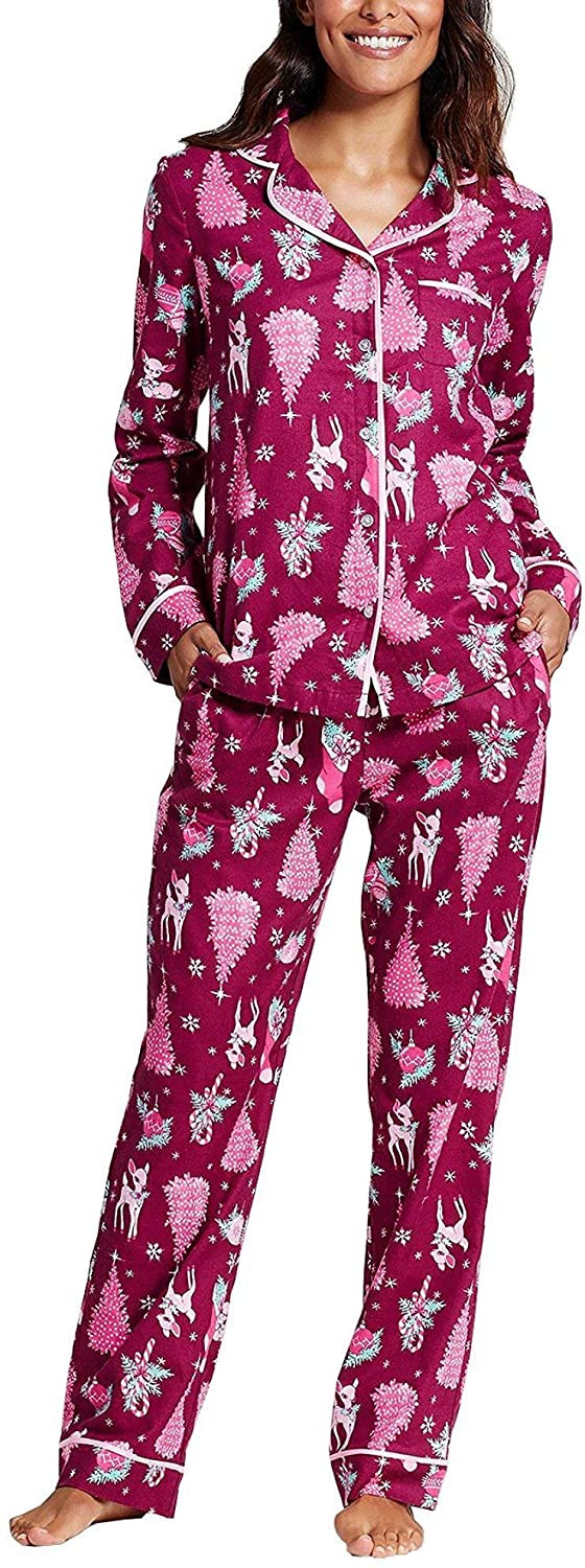 Target Pajamas Women New Tar Women S Cotton Holiday Flannel Reindeer 2 Piece Pajama Set