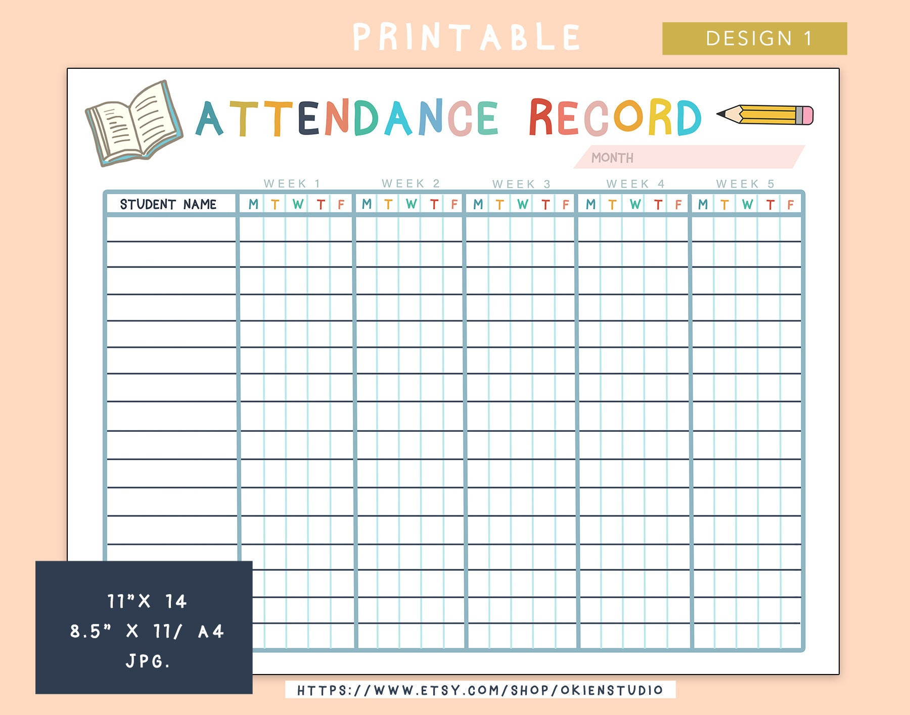 Teacher attendance Sheet Luxury Free Printable attendance Sheets for Teachers