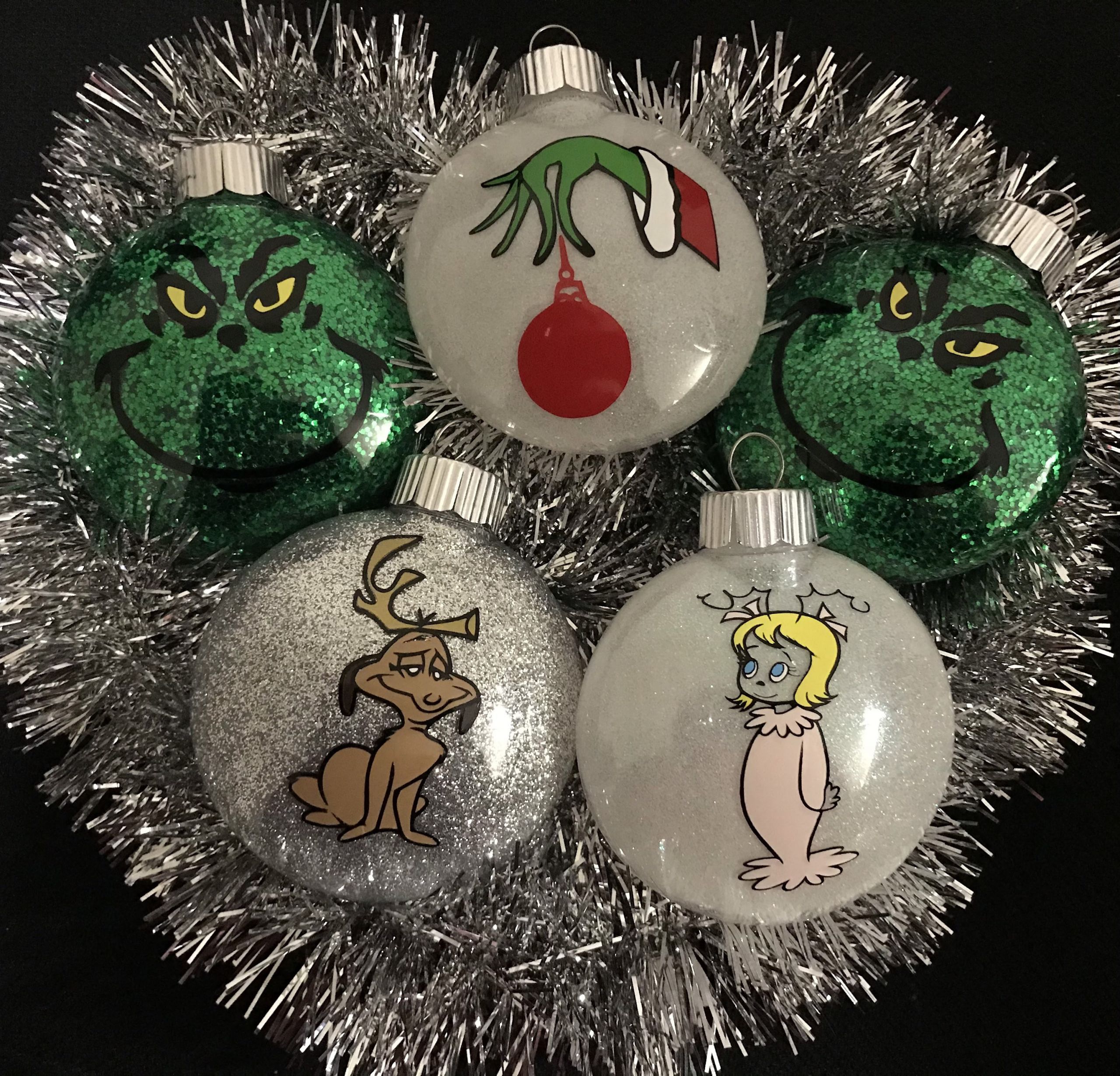 The Grinch ornaments Beautiful the Grinch ornaments Handmade Christmas Set Of 5 Holiday