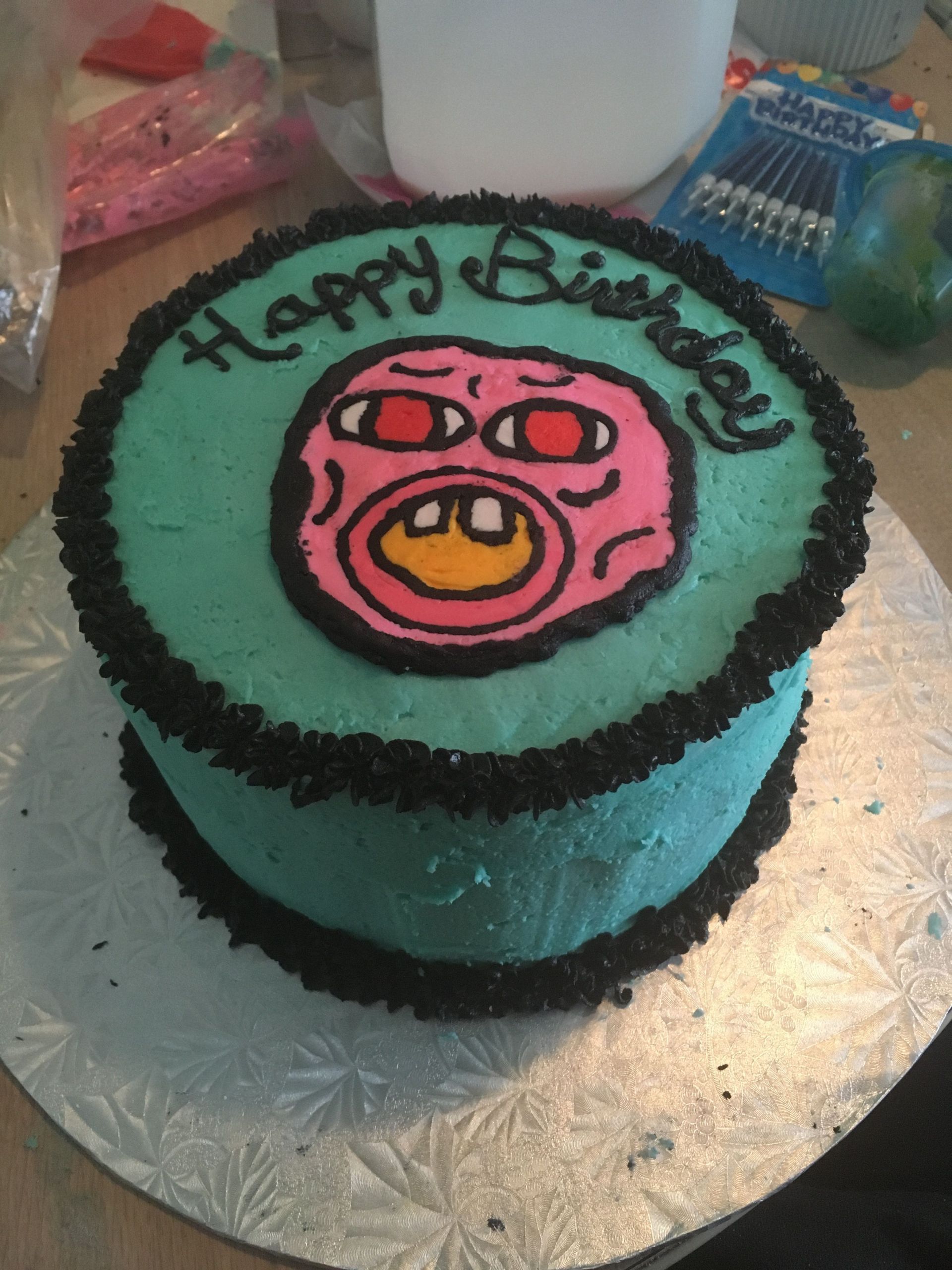 Tyler the Creator Birthday Cake New Tyler the Creator Cherry Cake butter Cream Transfer