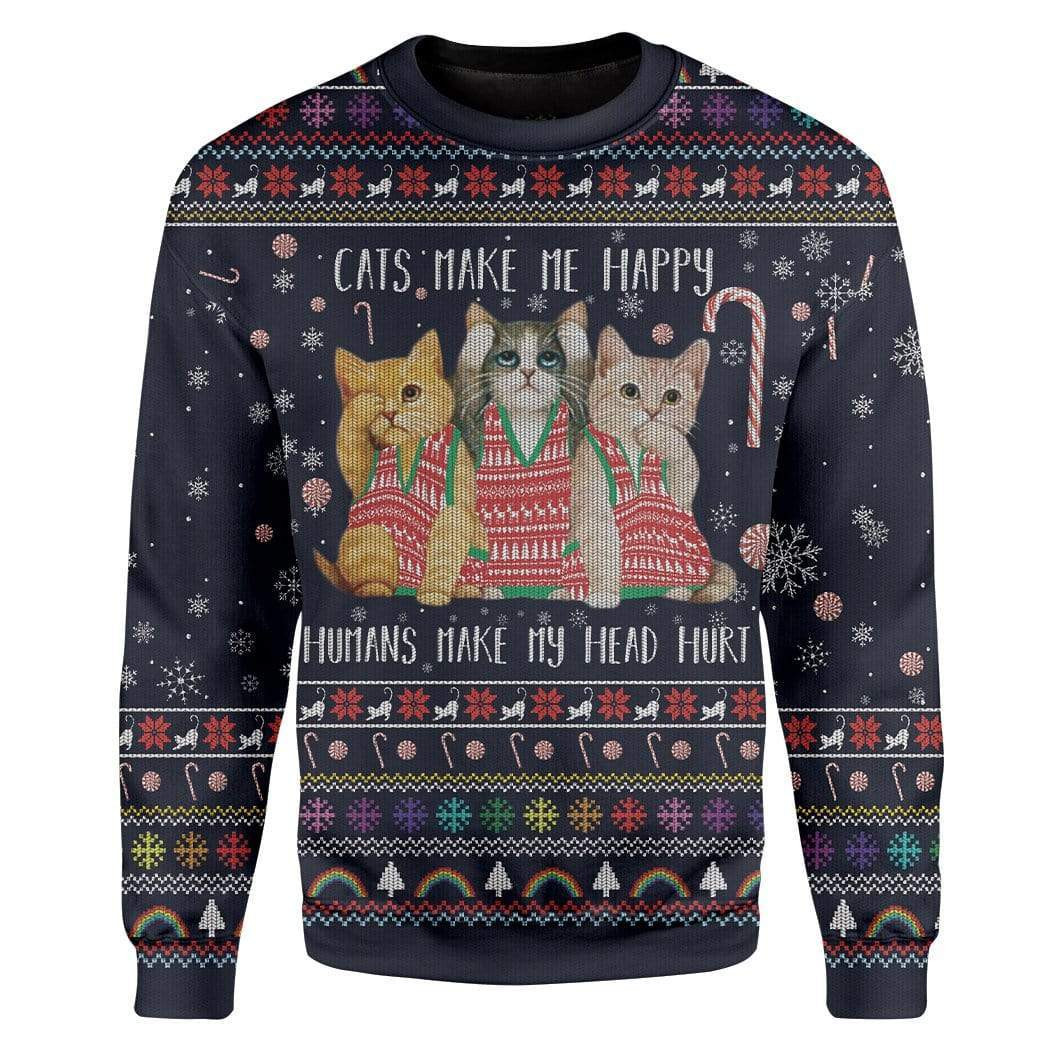 Ugly Cat Jumper New Gearhumans Custom Ugly Cat Christmas Sweater Jumper Gearhumans