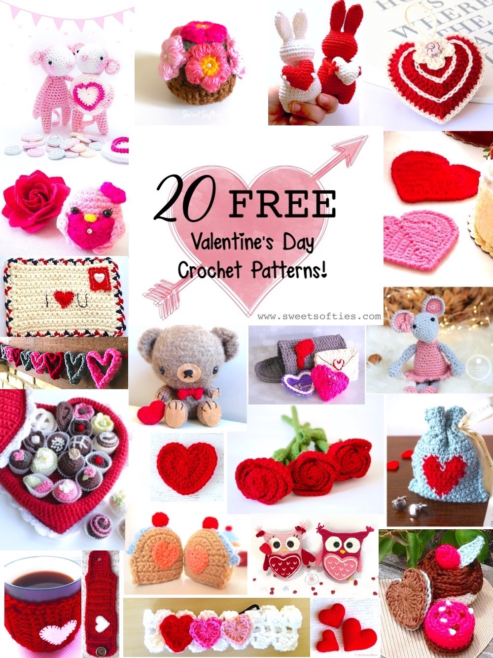 Valentine&amp;#039;s Day Crochet Awesome 20 Free Valentine S Day Crochet Patterns Sweet softies