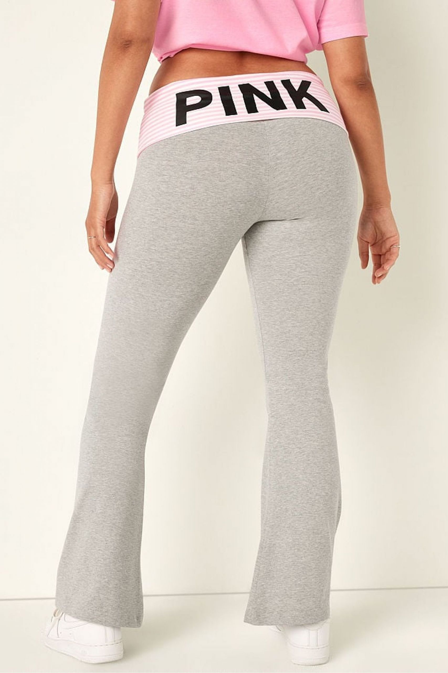 Victoria Secret Foldover Leggings Unique Victoria S Secret Pink Cotton Foldover Flare Leggings